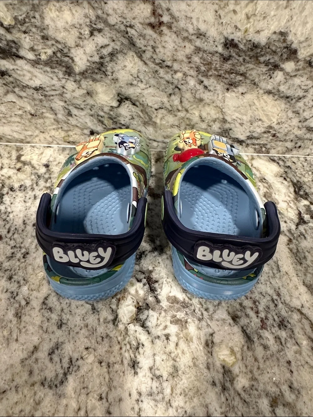 Kids' Bluey Crocs Light Blue & Green